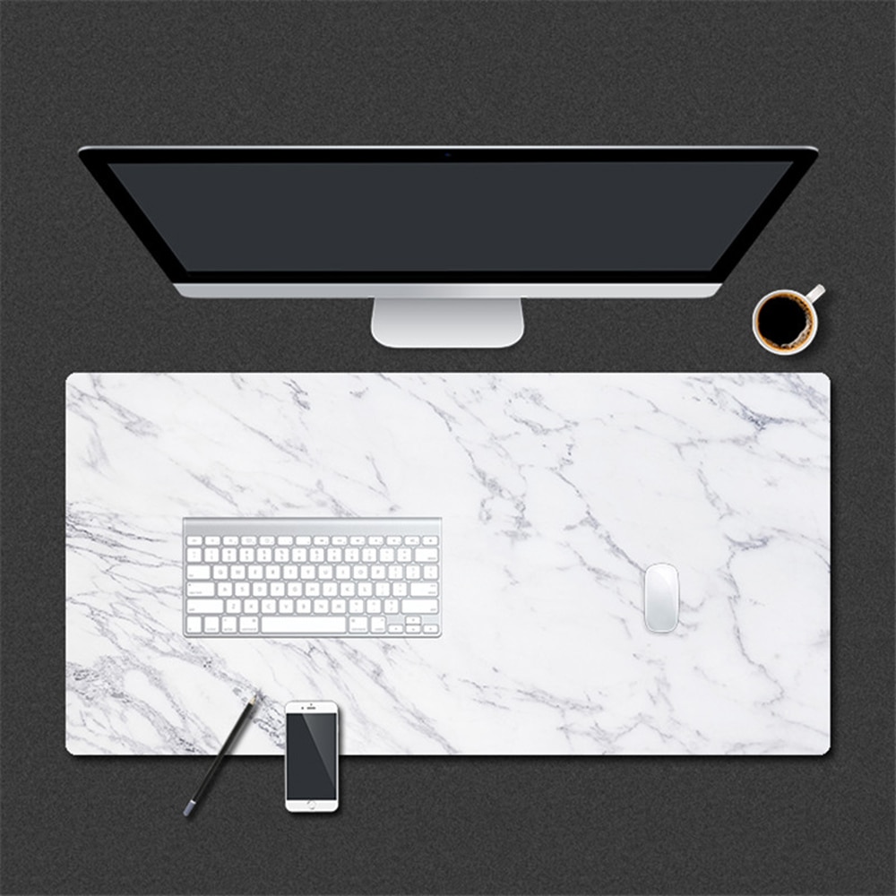 1PC Large Size Marble Grain Mouse Pad Office Computer Desk Mat Modern Table Game Keyboard Laptop Cushion Soft 900*400*1.5mm