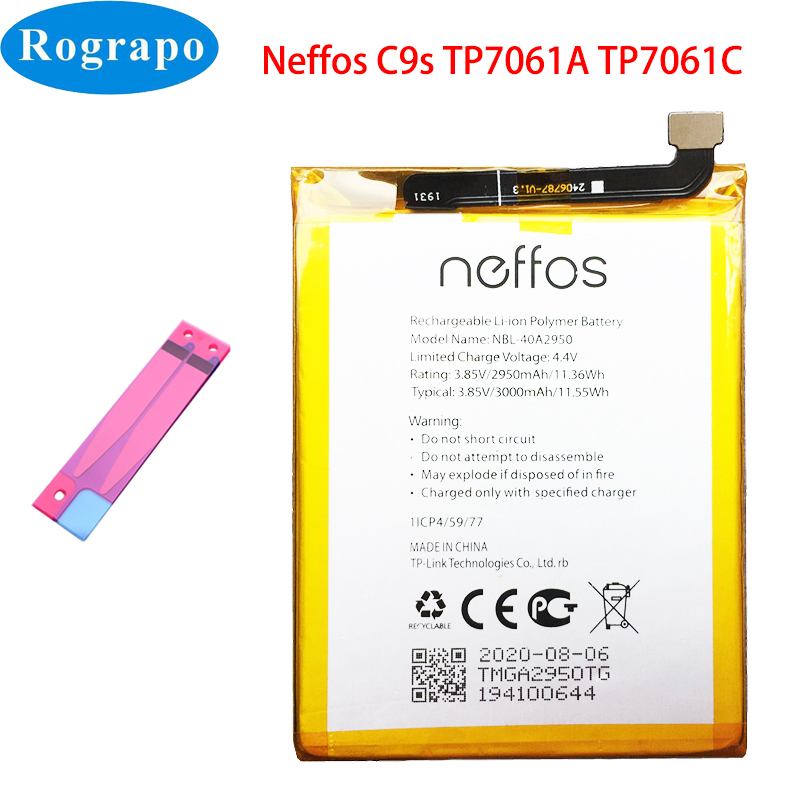 NBL-35B3000 NBL-40A2920 NBL-38A2500 NBL-38A2250 Phone Battery For TP-LINK Neffos X9 C7 Y7 C9 C9A C7S X20 Pro X1 Lite Max C5S: Neffos C9s TP7061C