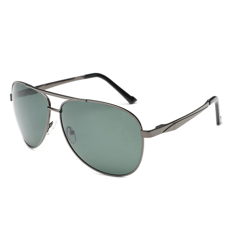 Cubojue gafas de sol de 160mm para hombre polarizadas gafas de sol de gran tamaño para hombre que conduce la bisagra de primavera UV400 caso libre de grasa grande cara: Verde