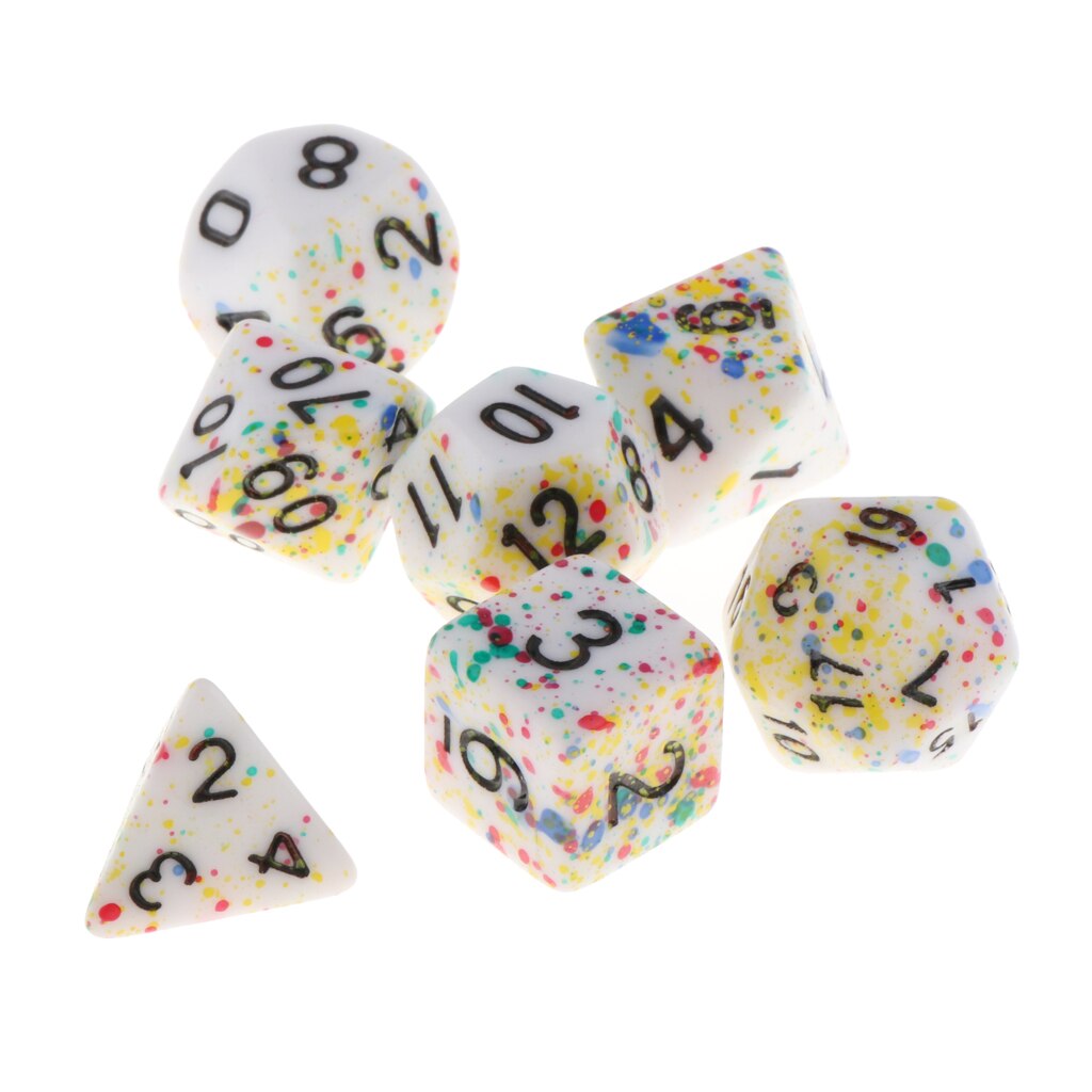 7/Set di Plastica Dadi Poliedrici Set per D & D Dungeons and Dragons Gioco Giocattolo di Stile 13 Casino Del Partito tavolo da Gioco di Ruolo Accessorio: Gray