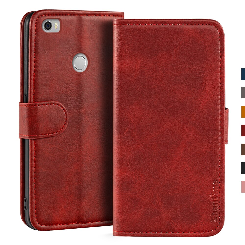 Case For Xiaomi Mi Max Case Magnetic Wallet Leather Cover For Xiaomi Mi Max Stand Coque Phone Cases: Red