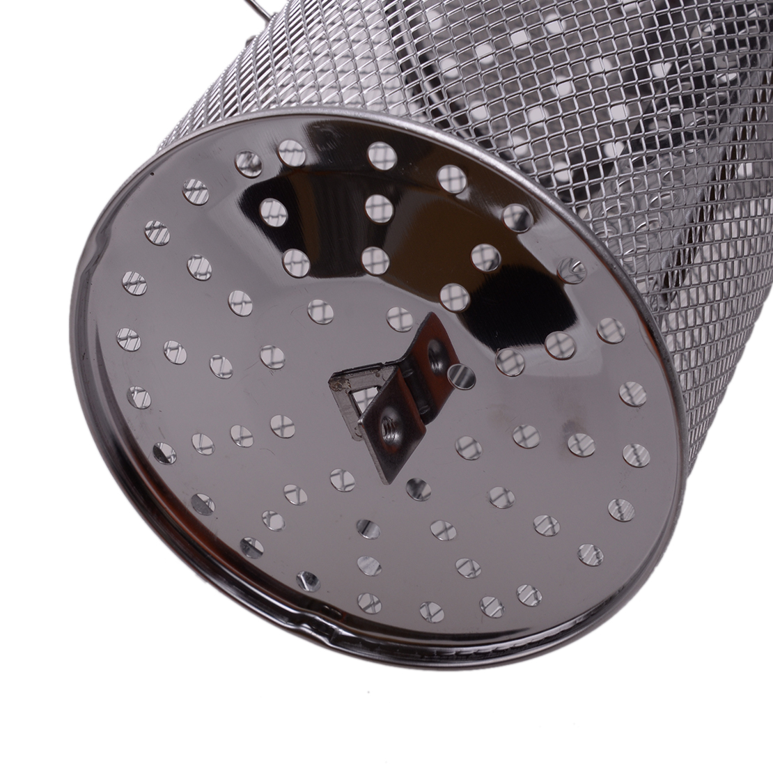 Silver Stainless Steel 18x12cm Air Fryer Rotisserie Oven Kitchen Grill Roaster Rotating Basket Drum Cage Mesh