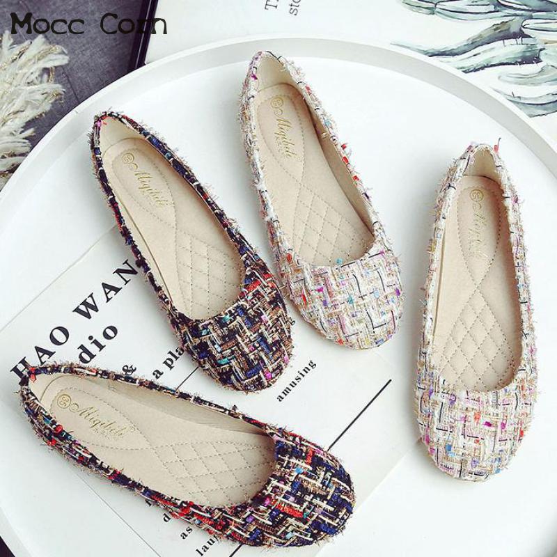 Kvinder lejligheder sko store størrelse ballet lejligheder slip on loafers sød sommer kvindelige fritidssko dame åndbart fodtøj