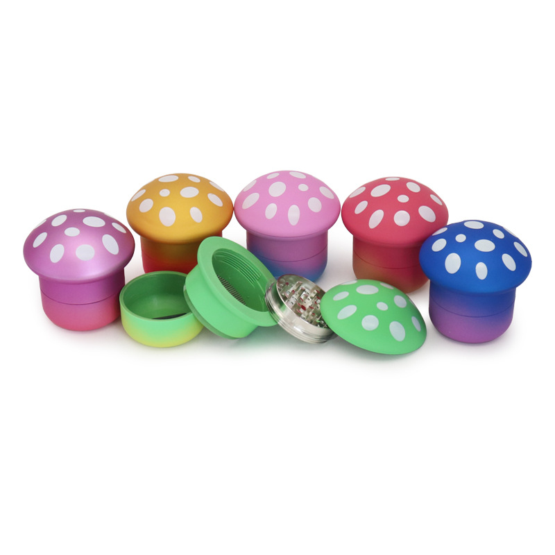 Grand broyeur métallique pour herbes, 70MM, en forme de champignon, pour fumée, 4 couches, pour épices, plastique et métal durables