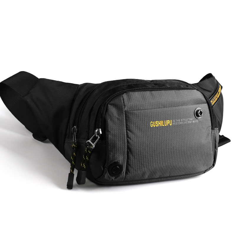 sac de poitrine pour hommes imperméable multi-couleur choix sac de messager d'épaule sac de téléphone portable: GRAY