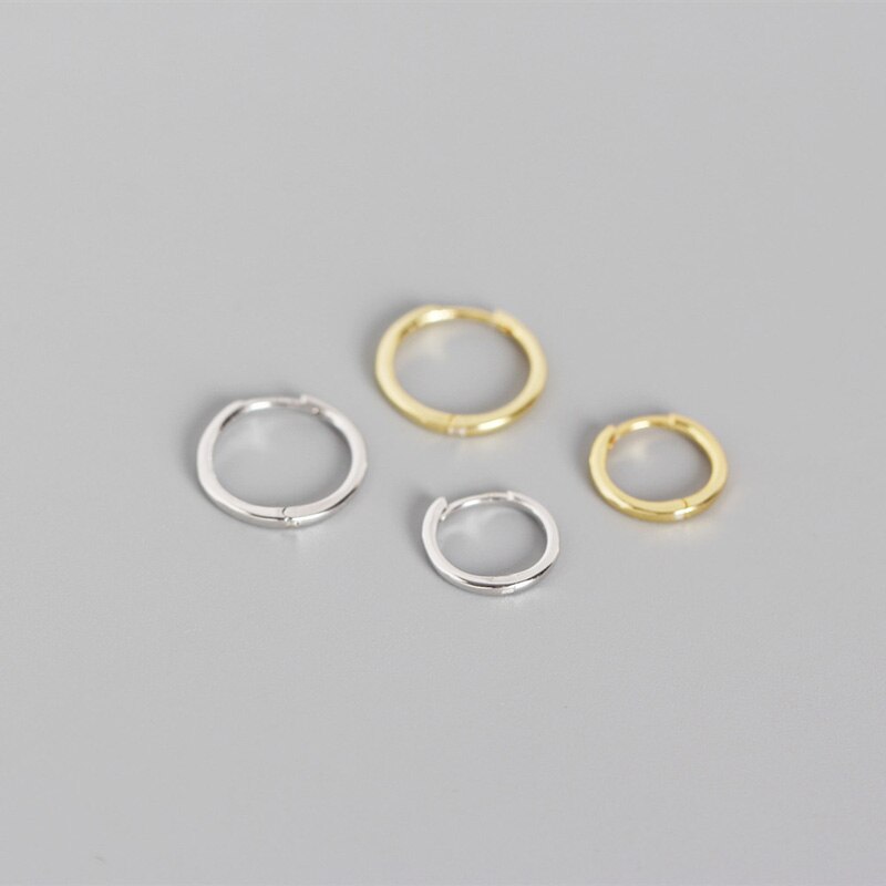 WTLTC 925 Sterling Sliver Tiny Huggie Hoop Earrings for Women Shiny Helix Cartilage Earrings Small Round Circle Hoops Earrings