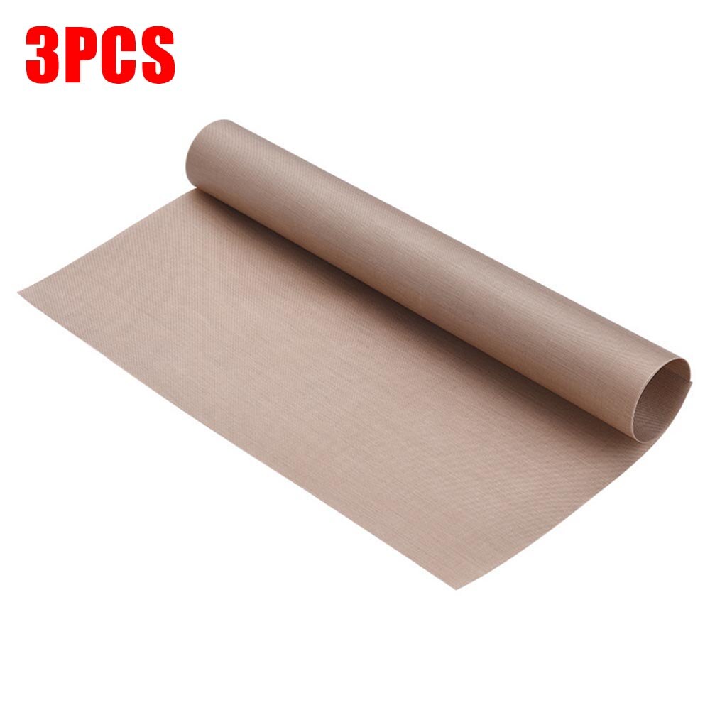 3Pcs Fiberglass Sheet Non Stick Baking Mat High Temperature Reusable 40*60cm Make Cakes, Breads, Cookies, Barbecue