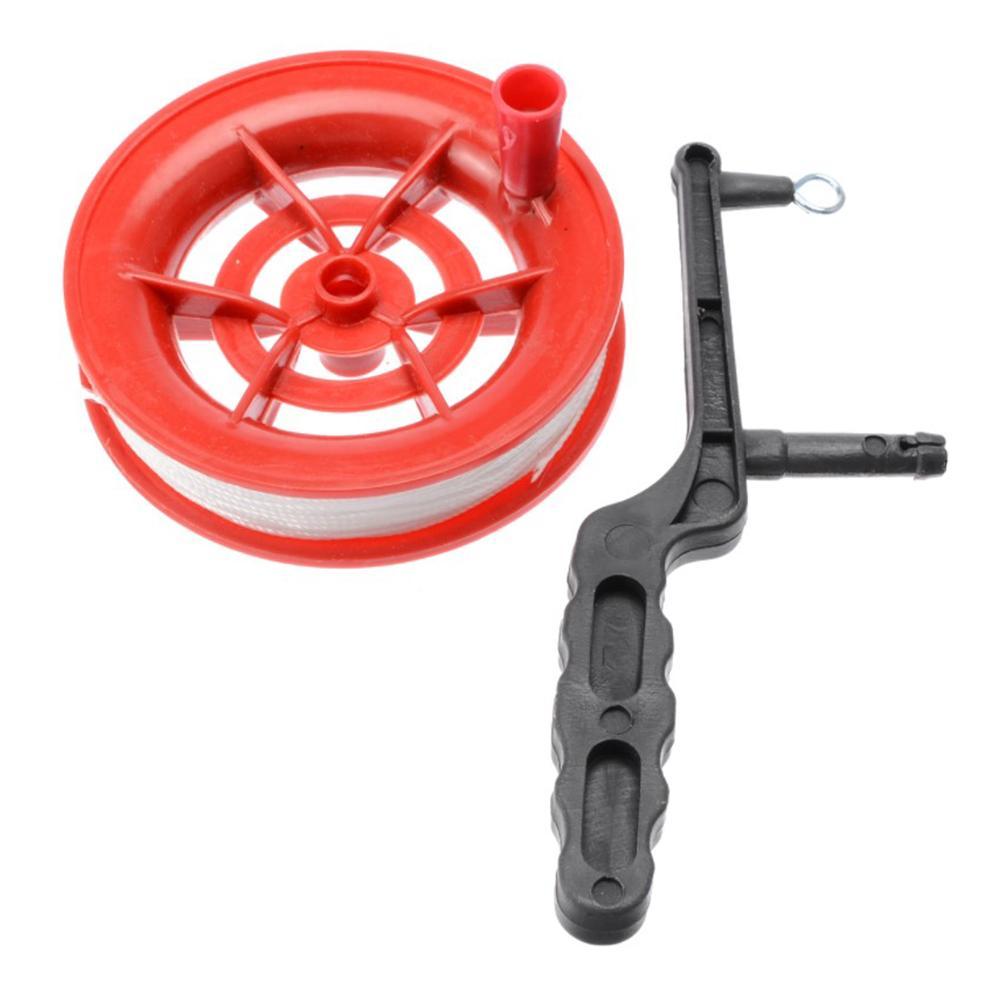 30-180M Twisted String Line Red Wheel Kite Reel Winder Outdoor Toy Kite Accessory Kite Line Wheel Spring Summer Toy Kite Handle