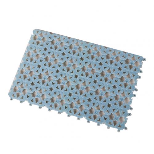 Diy Multifunctionele Uitsparing Splicing Waterdichte Badmat Douche Badkamer Antislip Mat Puzzel Coaster Isolatie Mat Accessoires: Light Blue