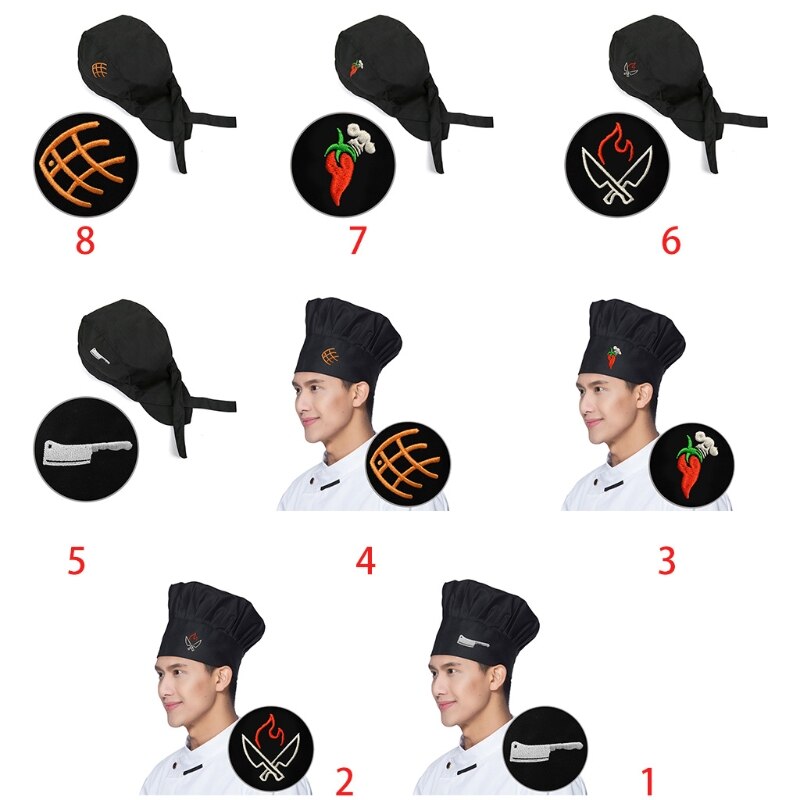Chef Kitchen Hat Unisex Men Women Chef Waiter Uniform Cap Cooking Bakery BBQ Grill Restaurant Cook Work Hat Chef Cap Hat