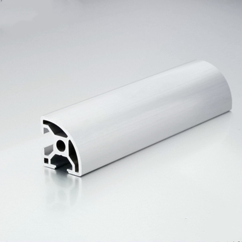 Profilé en alliage d'aluminium semi-circulaire, 100-600mm, 3030, standard ue