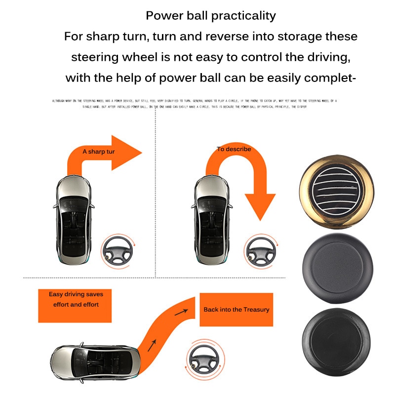 Auto stuurwiel bal booster universele metalen auto stuurwiel bal auto handbediening elektrische handgreep draaiknop