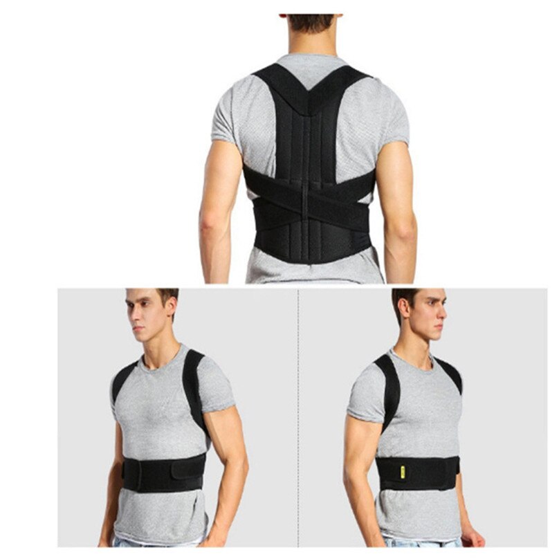 Faja de apoyo para espalda postura hombro Corrector faja de apoyo para dolor lumbar terapia hombres mujeres ropa deportiva seguridad deportiva #4A18