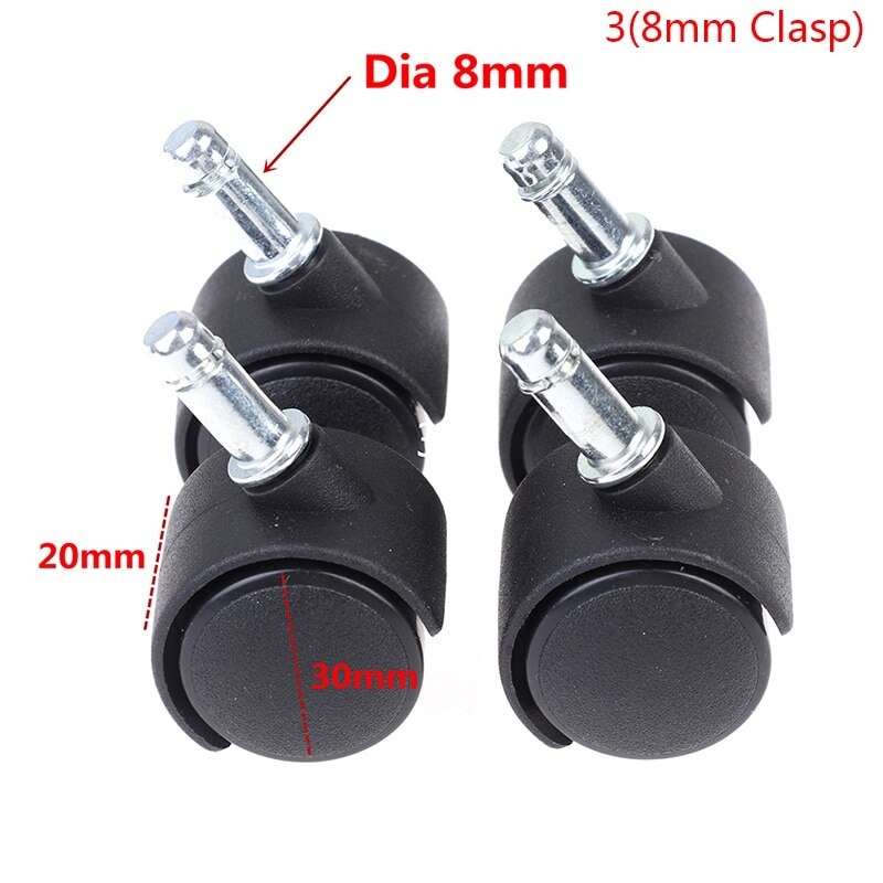 4Stck 30mm Universal- Stuhl Rad Bürostuhl Rollen Stuhl Räder Möbel Rollen schwenken Rollen Bremse Rad Ersatz Teile: A3