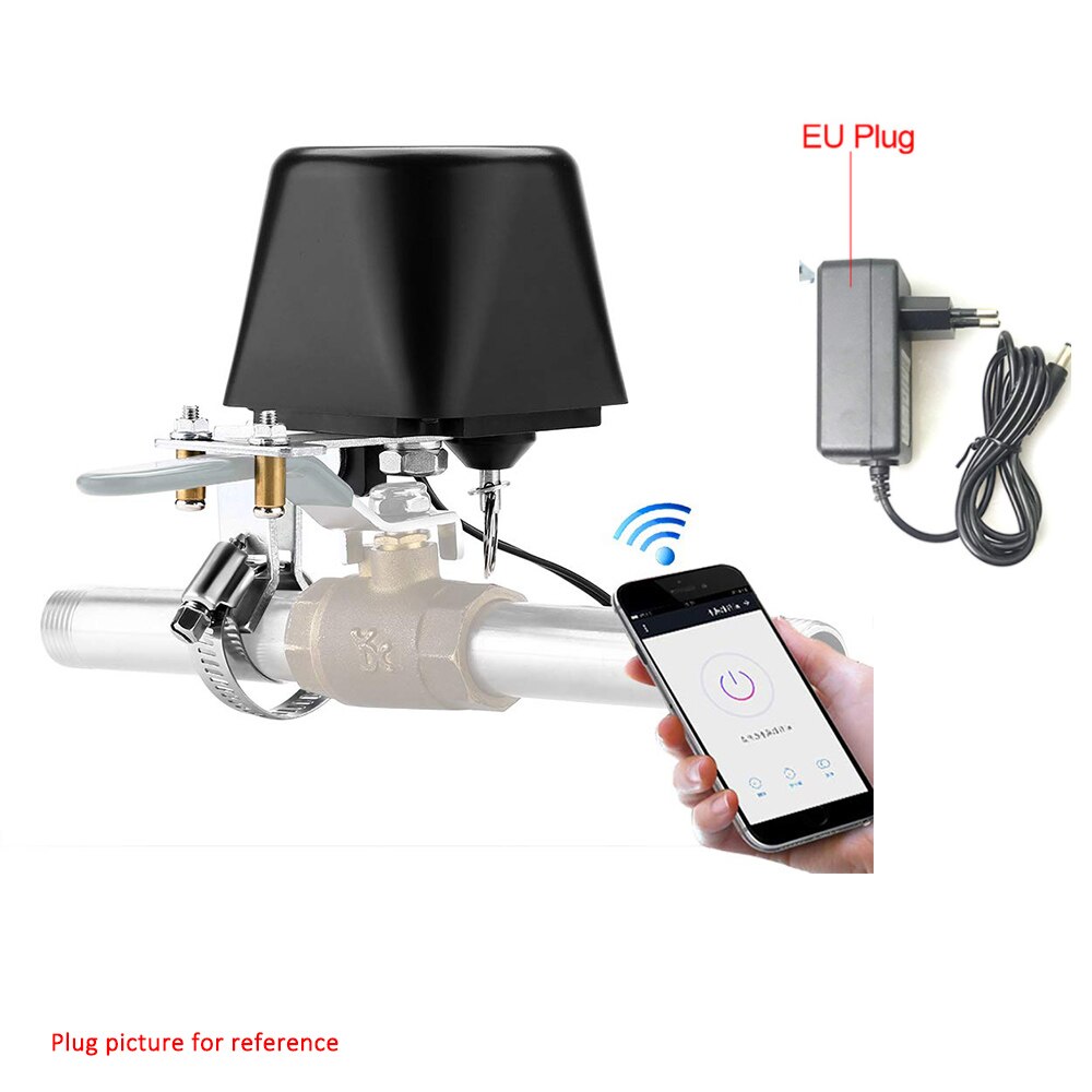 Tuya Smart WiFi Gas Water Valve Manually Open Valve Home Zigbee Automatically Shut-Off Controller Support Alexa Google Home: EU Plug / Zigbee Version