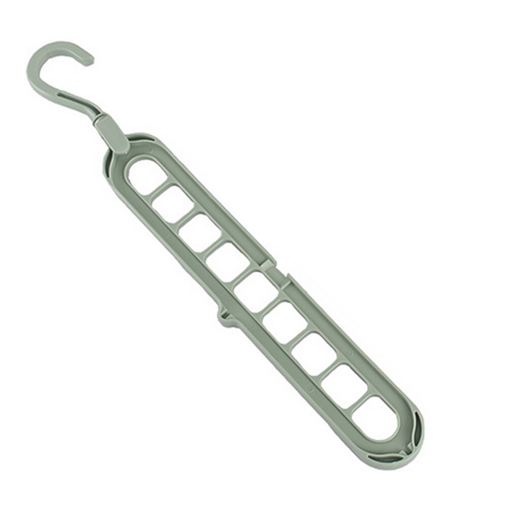 1/3/5/7PC Magic Multi-port Support Hanger For Drying Rack Multi-function Plastic Hanger Drying Rack Storage Hanger: green
