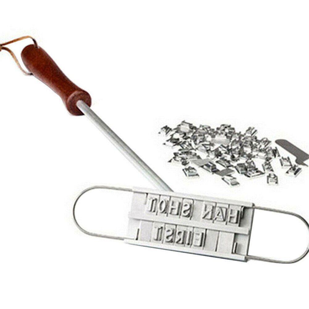 Printed Barbecue Wooden Handle Stamp Grill Meat DIY Steak Branding Iron Tool BBQ Kitchen