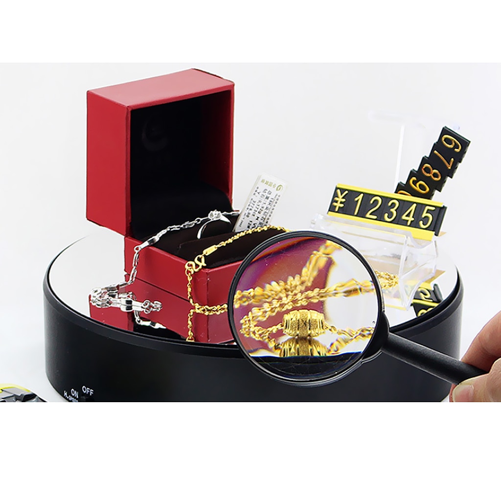 360 Degree Electric Rotating Display Stand Mirrored Display Turntable Automatic revolving platform with 2C batteries