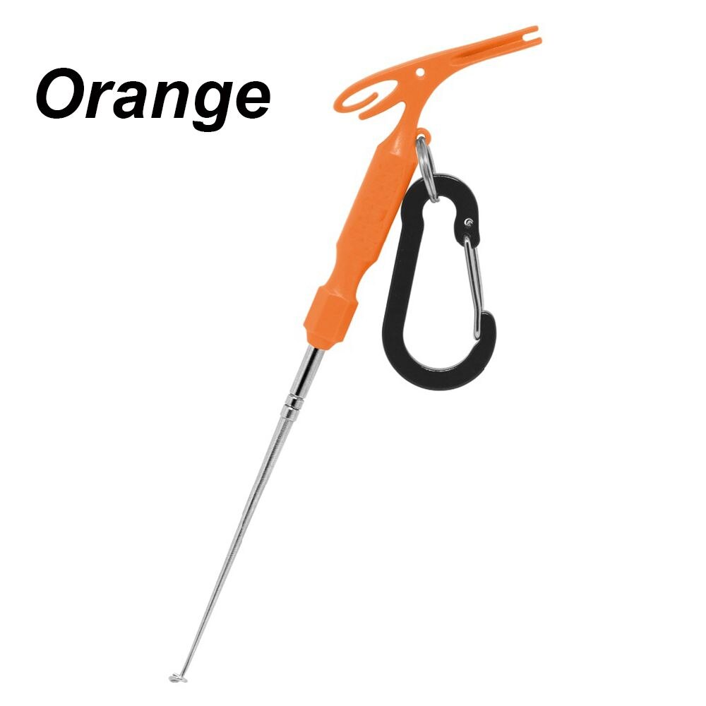 Fly Fishing Universal Nail Knot Tying Tools Quick Knot Tool Loop Tyer Pen Shape Hook Remover Multi Tackle Accessories: orange