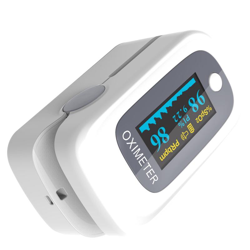 Pulse Oximeter Pulse Rate Perfusion Index Blood Oxygen Meter Monitor Device Gauge for Office Living Room Home