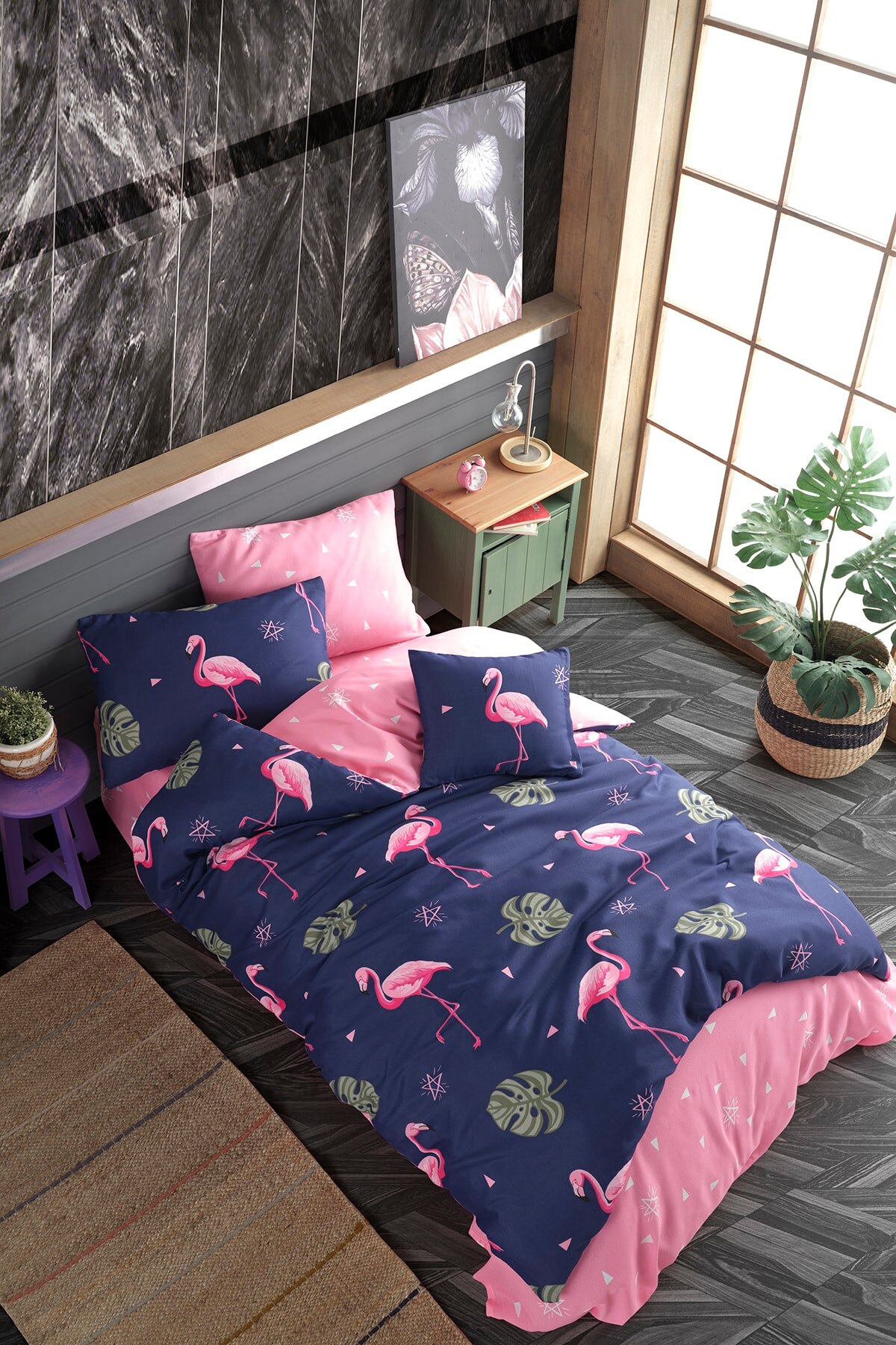 Einzigen Doppel Decke Abdeckung Team Flamingo 160x220