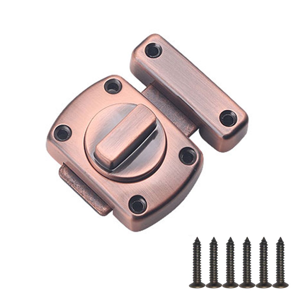 Universal Door Latch Sliding Door Lock Rotatry Switch Gate Latch Zinc Alloy Door Bolt with Mounting Screws Home Security: Gold