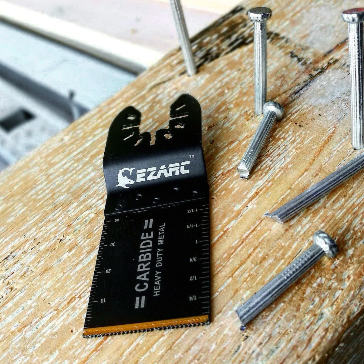 Ezarc 3 Pcs Oscillerende Multitool Blade Carbide Tanden Zaagbladen Power Tool Accessoires Voor Hard Materiaal, Metalen Snijden