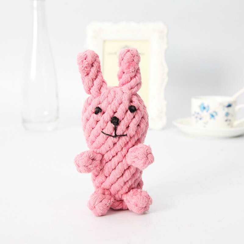 Cão brinquedos de algodão cão corda brinquedos design animal de estimação durável algodão mastigar brinquedo treinamento dentição brinquedo para cães pequenos cães médios filhote de cachorro: 4