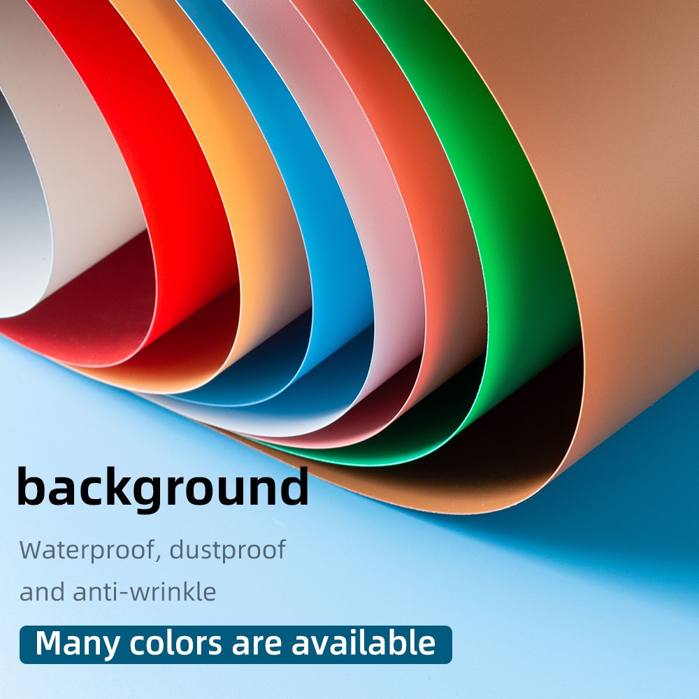 Valkoinen musta harmaa vihreä 68 x 130cm 27*51 tuuman valokuvaus taustapaperi matta pvc vinyyli saumaton tausta saumaton vedenpitävä