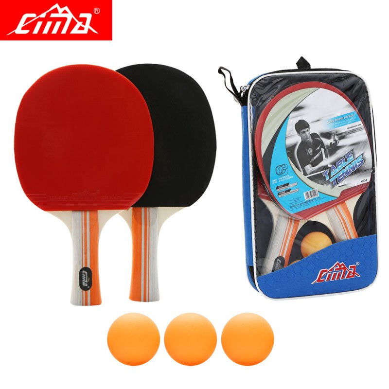 CIMA 8 sterne tischtennisschläger tasche und Bälle einstellen Professionelle hochwertigem gummi Sport Tischtennis klinge tischtennis-schläger