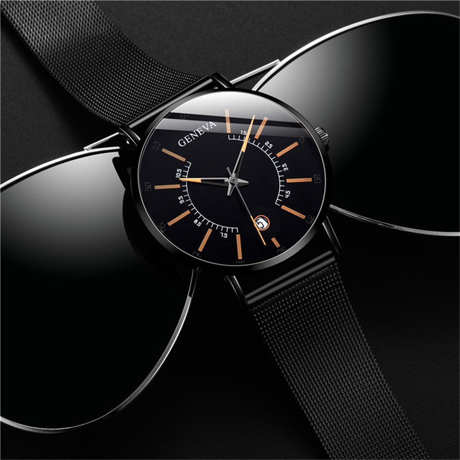 Sekonda Airborne Herenhorloge, 40 mm, kwartshorloge met analoog display, Groen, 1990-AMZUK