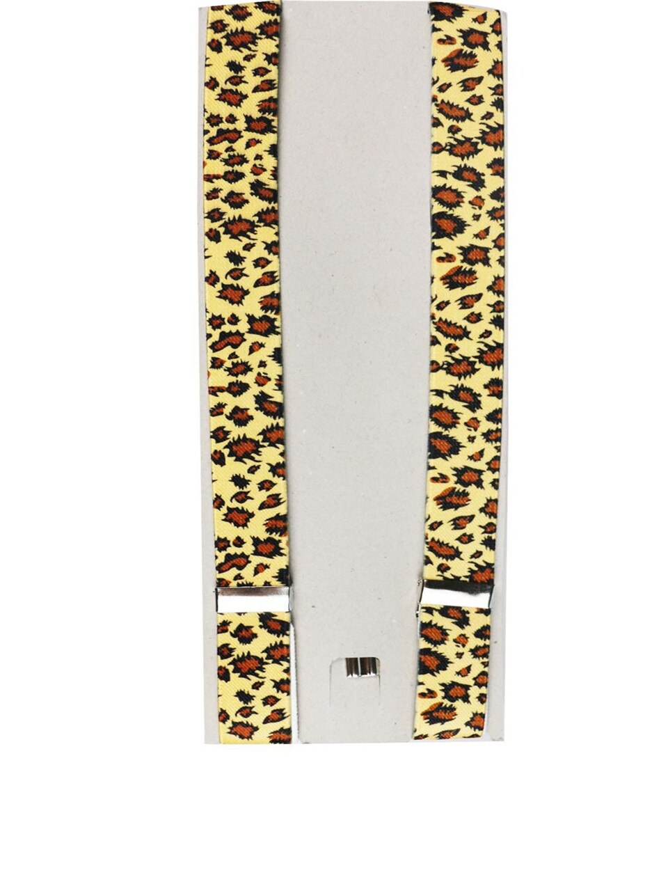 Dame gul leopardprint y-ryg justerbar elastisk bøjle 2.5cm brede seler tøjtilbehør