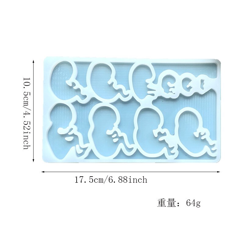 DIY Small Embryo Baby Growth Epoxy Silicone Mold Little Baby Evolved Mold For Resin Casting Jewelry Making Molds