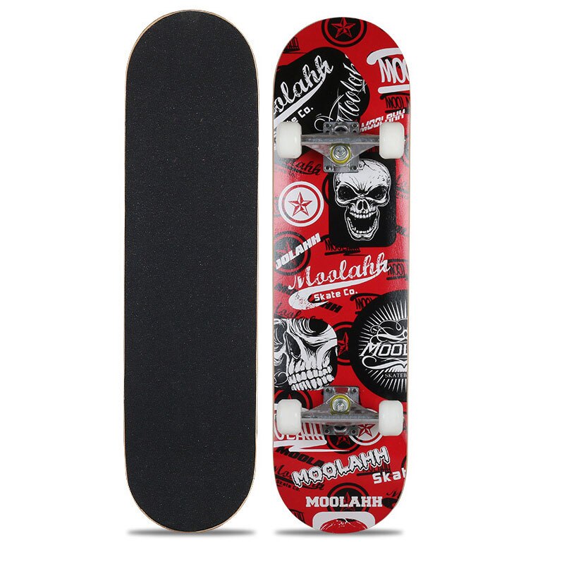 Skateboard Double Rocker Board Street 8 Colors Double Up Board Red Colors Frosted Maple 4 Wheels Teenager Adult Figure Skating: 9