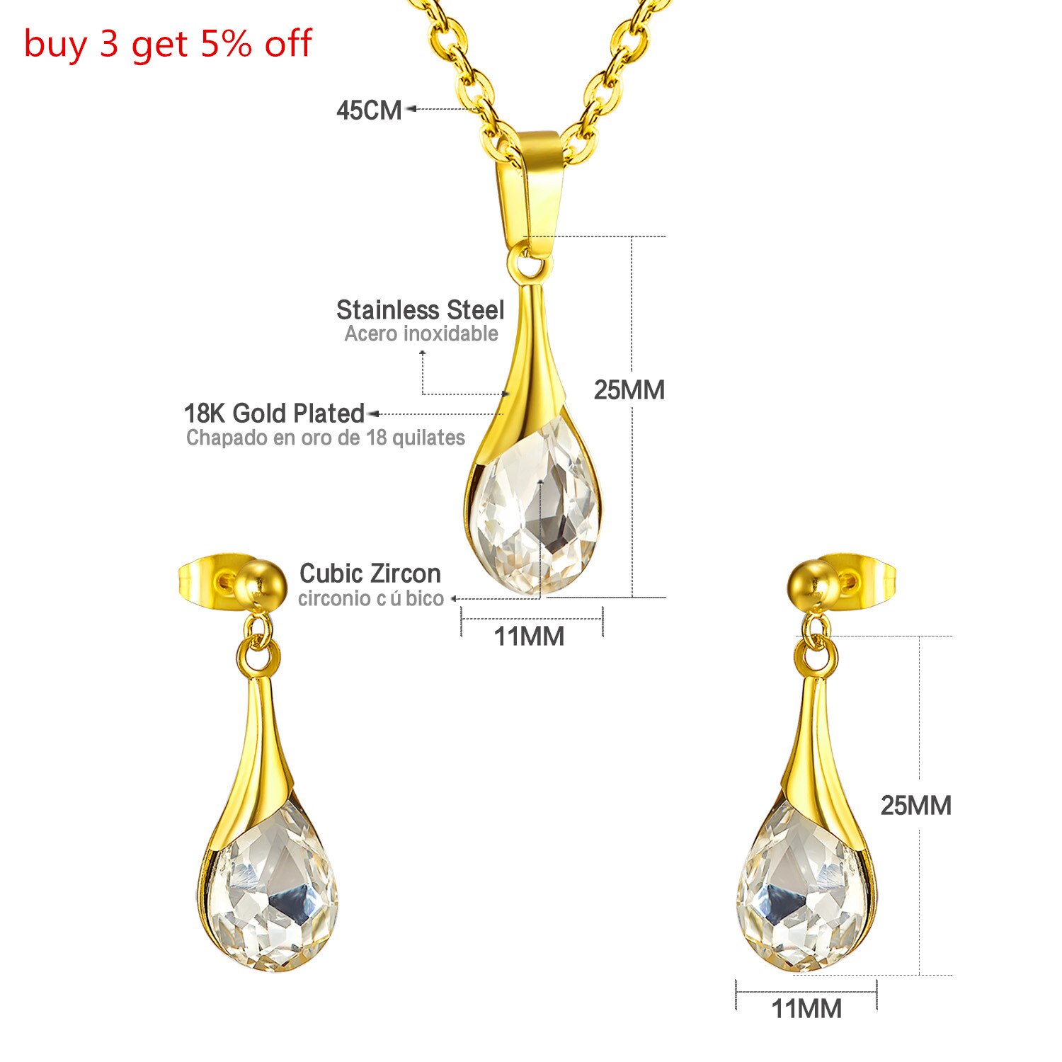 Luxukisskids Crystal Rvs Dubai Sieraden Sets Ketting Hanger Oorbellen Sieraden Voor Vrouwen Gouden Bruiloft Sieraden Sets