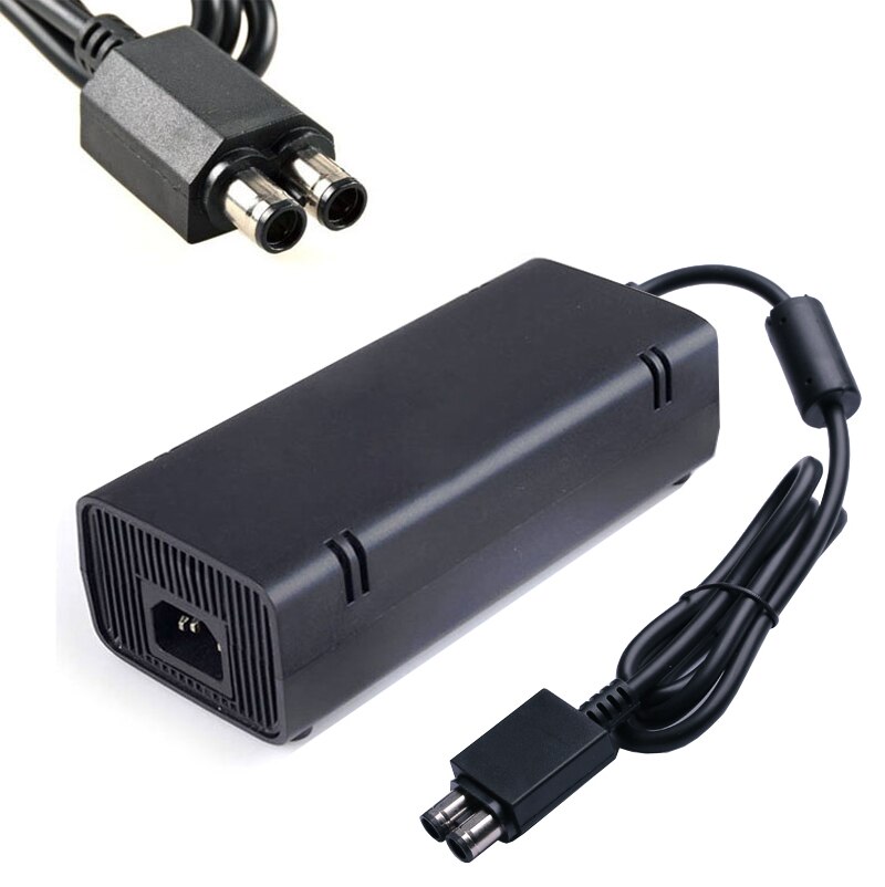 for Xbox 360 Slim AC Power Supply Adapter Brick Charger US EU Plug Cable Cord for Xbox 360 Slim 360 S Console Power Charger