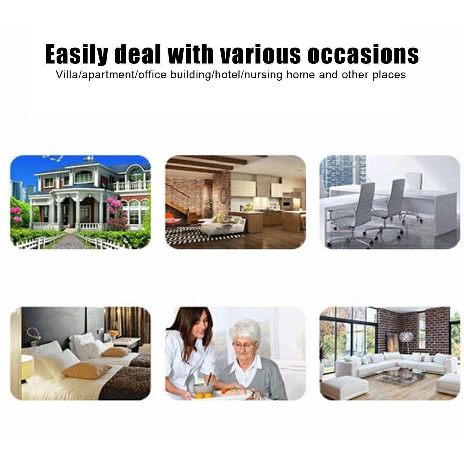 Doorbell Wireless Anti-Interference Wall Mounted Home Door Ring Bell Security Access Control System​​ FP8