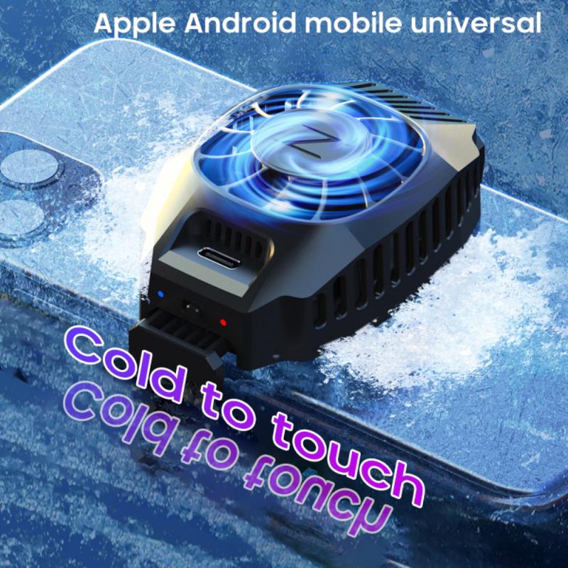 Mobile Phone Cooling Mute Fan Cooler Universal Semiconductor Refrigeration Radiator Wireless Rechargeable Phone Cooler Holder