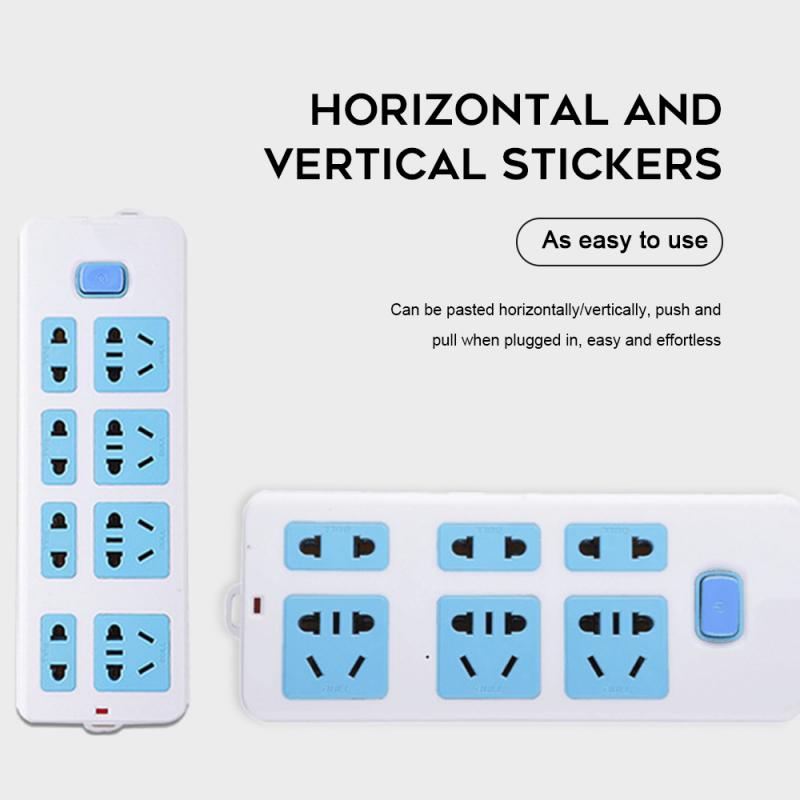 Row And Insert Holder Punch-free Wall Hanging Patch Panel Holder Wall-mounted Storage Without Traces Socket Paste Wall Sticker