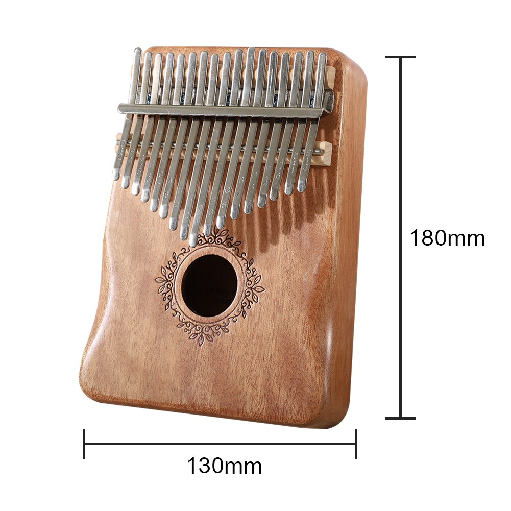 17 touches Kalimba Mbira Instrument de musique agréable acajou bois pouce doigt Piano fournitures pour enfants débutants