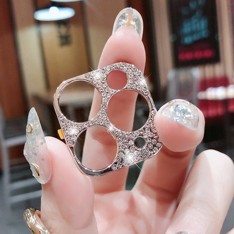 Bling Diamond Camera Lens Protector For iPhone 11 Pro Max Glitter Rhinestone Camera Protective Ring For iPhone 11 Pro Max Cover