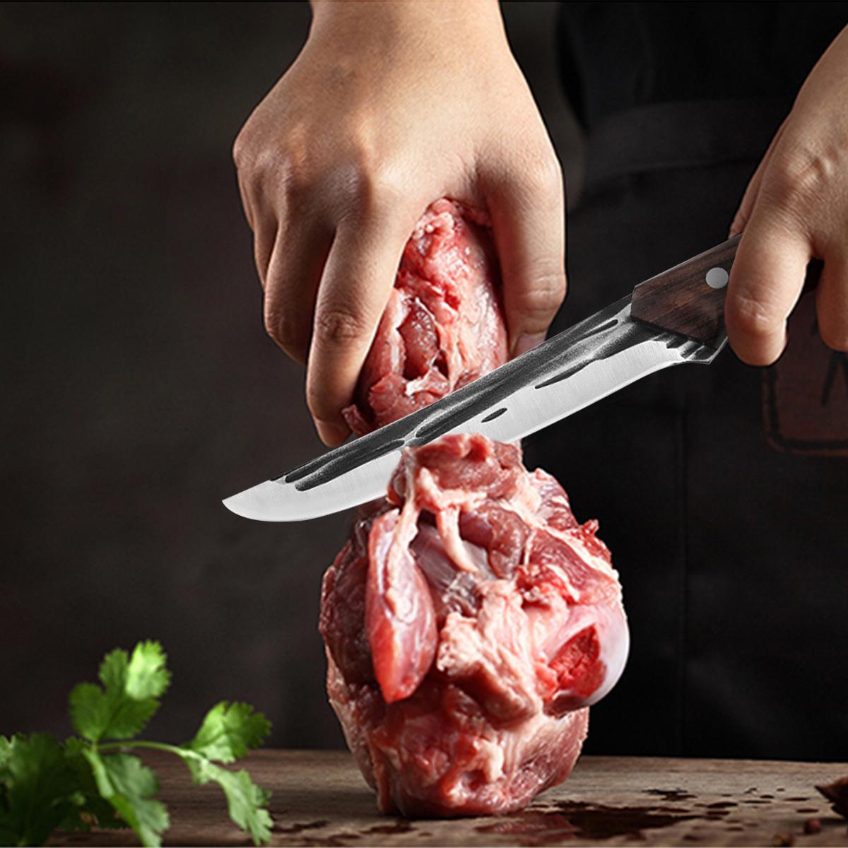 Forged Boning Knife Set Handmade Chef Knife Kitchen Knife High Carbon Steel Chef Knife Set Wooden Handle Knife