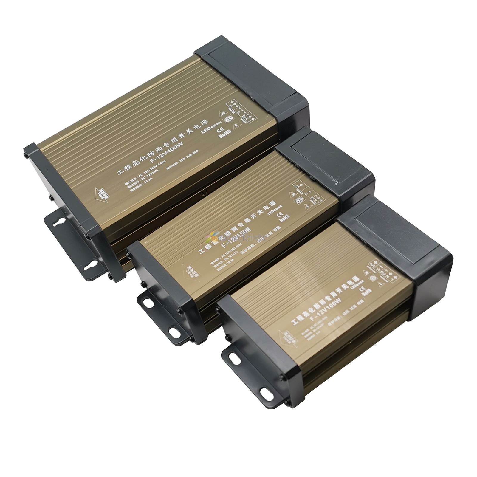 Rainproof LED Lighting Transformers DC 5V 12V 24V Power Supply Adapter Outdoor Driver 60W 100W 200W 250W 400W