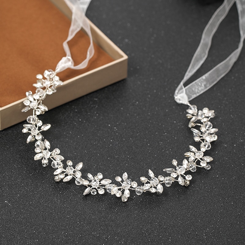 Silber Farbe Stirnbänder Für Handgemachte Kristall Strass Tiaras Hairbands Hochzeit Haar Zubehör