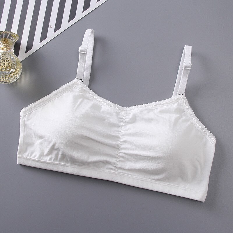 Cotton girl tube top Student girl development period wrap top student wireless bra teenage girls clothing 14 16 years: 3