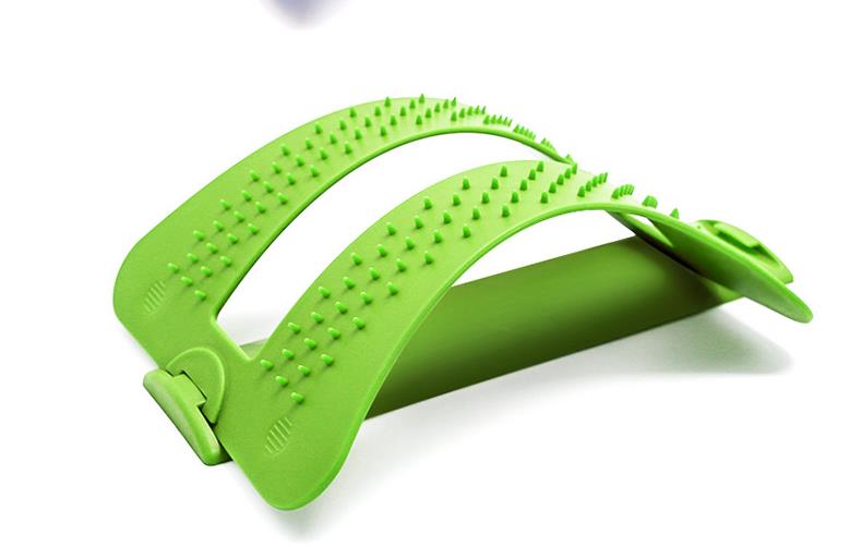 Neck lumbar traction home stretch machine hunchback stretcher spinal cervical spinal scoliosis back waist: Rose Red