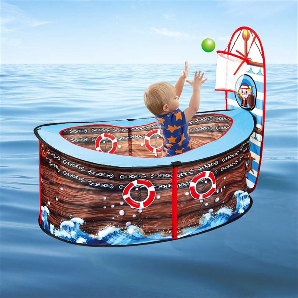 Kids Tent Play Game Polyester Piratenschip Marine Ballenbad Indoor Speelgoed Huis Spel Hek Baby Tent piscina de bolinha