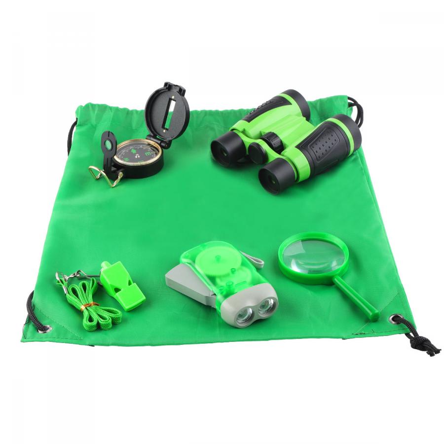 6pcs Binoculars Toy Set Funny Kids Adventure Kit Outdoor Exploration Toys Set Parent-child Interactive Toys for Children