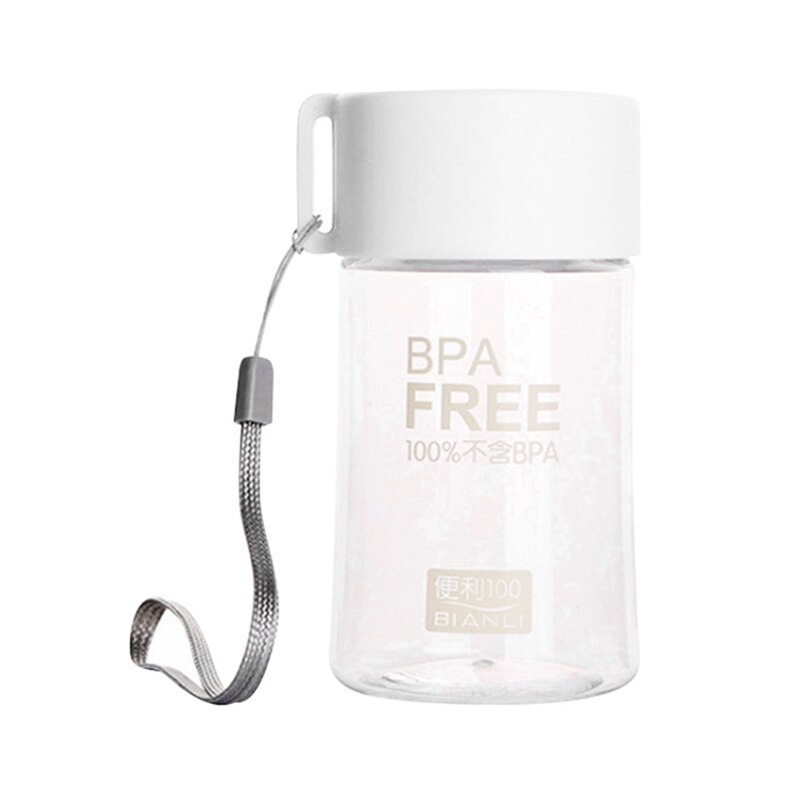 Mini Wasser Flasche Dicht transparent Wasser Flasche Tragbare Kleine Wasser Flaschen Mit Seil Für Studenten draussen Kunststoff Tasse