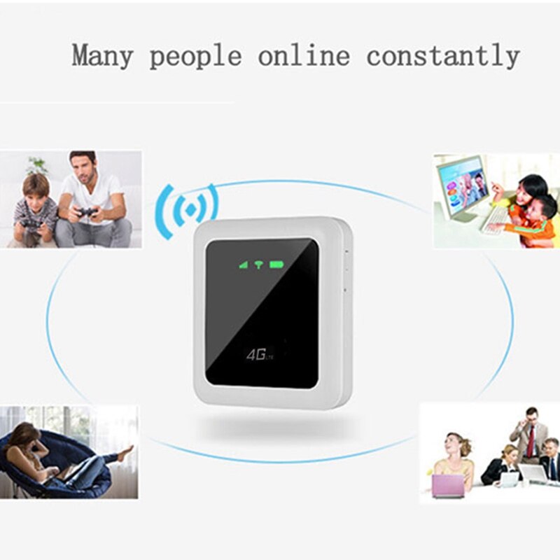 4G LTE Mifi 150Mbps Wifi Router Wireless Mobile Wifi Supports SIM Card with 5200 MAh Power Bank